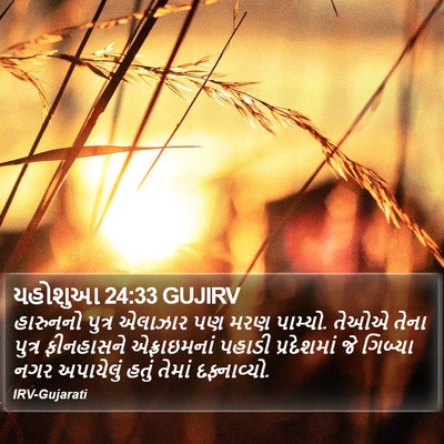 યહોશુઆ 24:33 GUJIRV Bible Verse Image