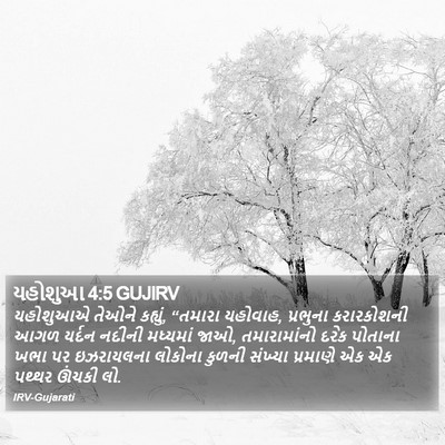 યહોશુઆ 4:5 GUJIRV Bible Verse Image