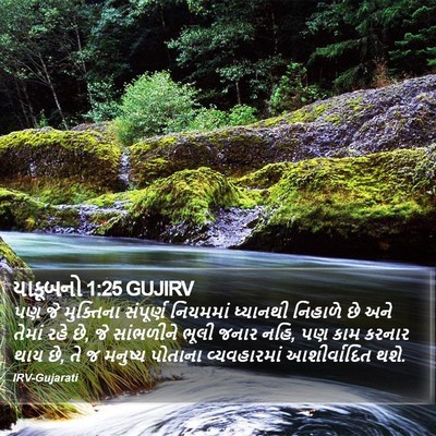 યાકૂબનો 1:25 GUJIRV Bible Verse Image