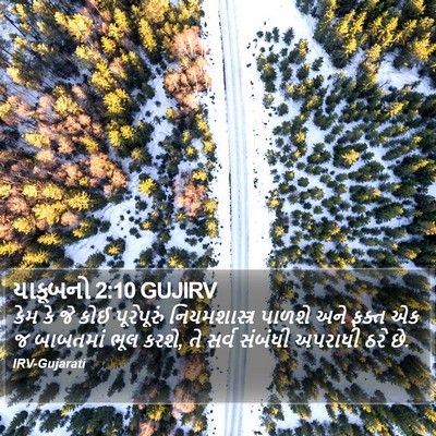 યાકૂબનો 2:10 GUJIRV Bible Verse Image