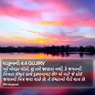 યાકૂબનો 4:4 GUJIRV Bible Verse Image