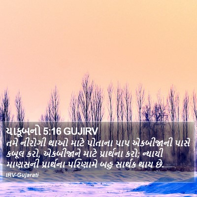 યાકૂબનો 5:16 GUJIRV Bible Verse Image