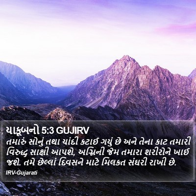 યાકૂબનો 5:3 GUJIRV Bible Verse Image