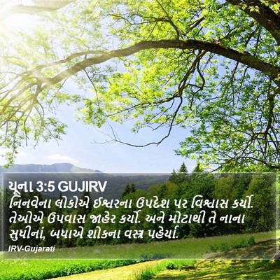 યૂના 3:5 GUJIRV Bible Verse Image