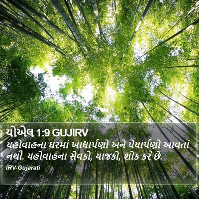 યોએલ 1:9 GUJIRV Bible Verse Image