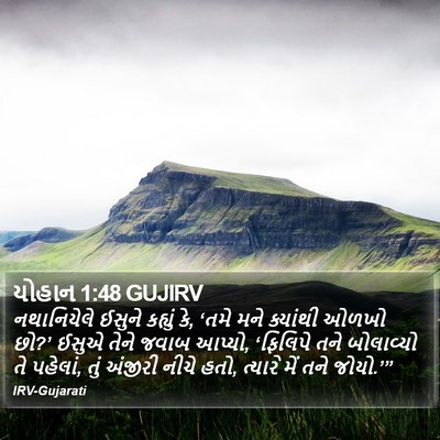 યોહાન 1:48 GUJIRV Bible Verse Image