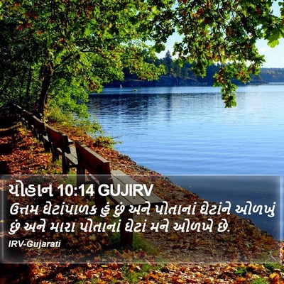 યોહાન 10:14 GUJIRV Bible Verse Image