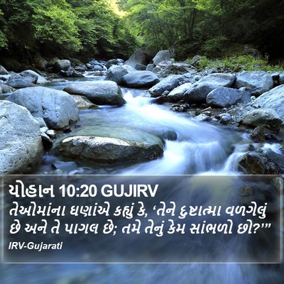 યોહાન 10:20 GUJIRV Bible Verse Image