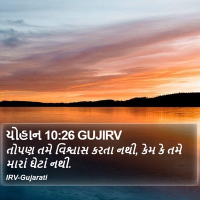 યોહાન 10:26 GUJIRV Bible Verse Image