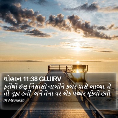 યોહાન 11:38 GUJIRV Bible Verse Image
