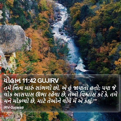 યોહાન 11:42 GUJIRV Bible Verse Image