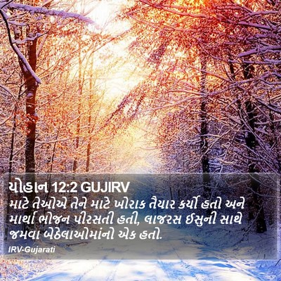 યોહાન 12:2 GUJIRV Bible Verse Image