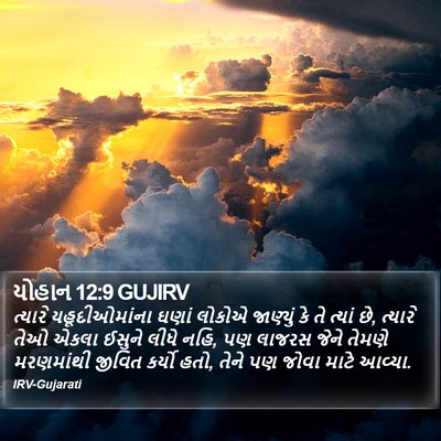 યોહાન 12:9 GUJIRV Bible Verse Image