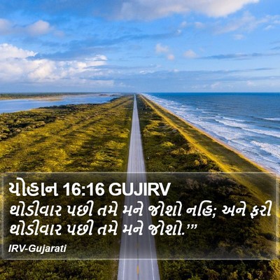 યોહાન 16:16 GUJIRV Bible Verse Image