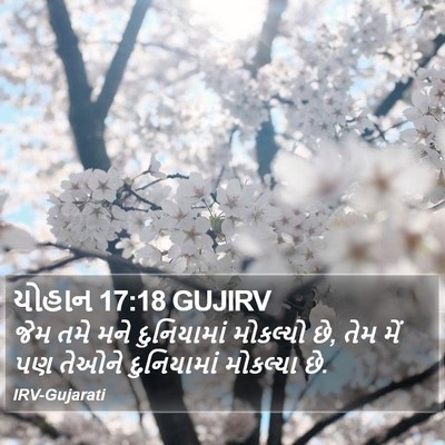 યોહાન 17:18 GUJIRV Bible Verse Image