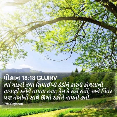 યોહાન 18:18 GUJIRV Bible Verse Image