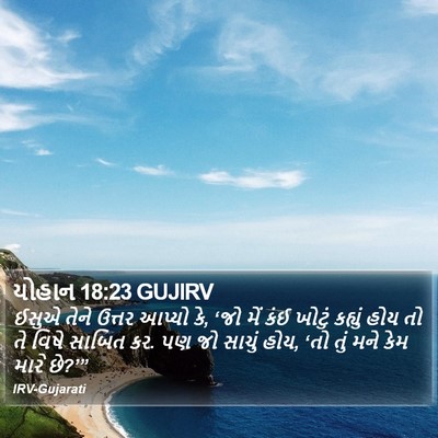 યોહાન 18:23 GUJIRV Bible Verse Image