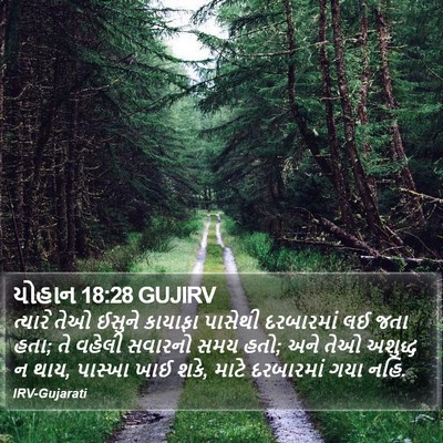 યોહાન 18:28 GUJIRV Bible Verse Image