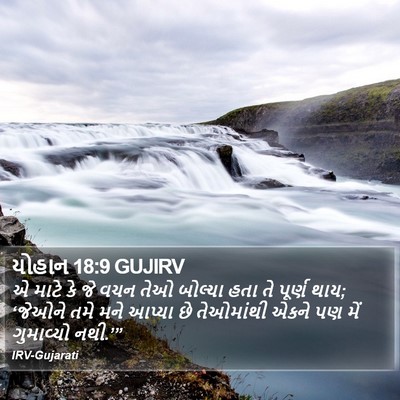 યોહાન 18:9 GUJIRV Bible Verse Image