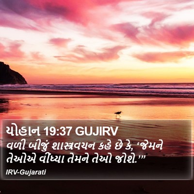 યોહાન 19:37 GUJIRV Bible Verse Image
