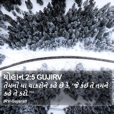 યોહાન 2:5 GUJIRV Bible Verse Image
