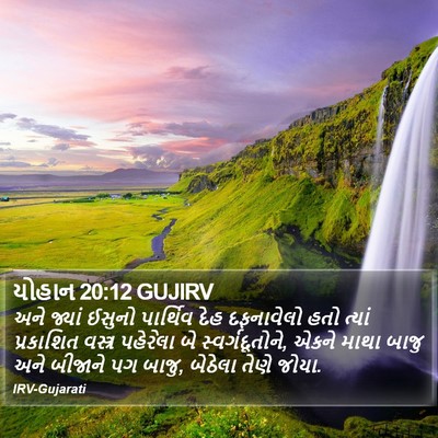 યોહાન 20:12 GUJIRV Bible Verse Image