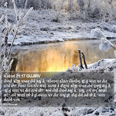 યોહાન 21:17 GUJIRV Bible Verse Image