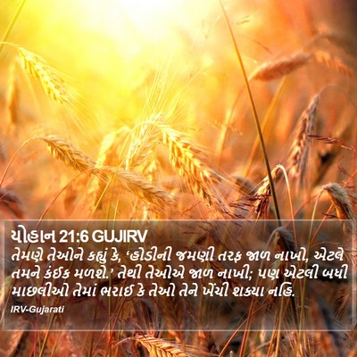 યોહાન 21:6 GUJIRV Bible Verse Image