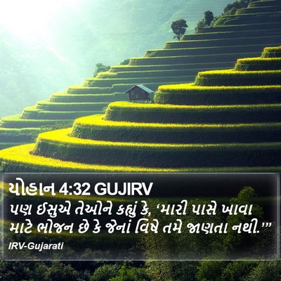 યોહાન 4:32 GUJIRV Bible Verse Image