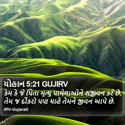 યોહાન 5:21 GUJIRV Bible Verse Image