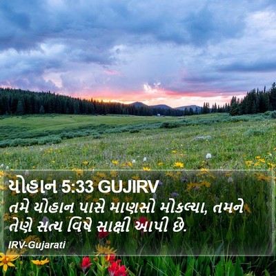 યોહાન 5:33 GUJIRV Bible Verse Image