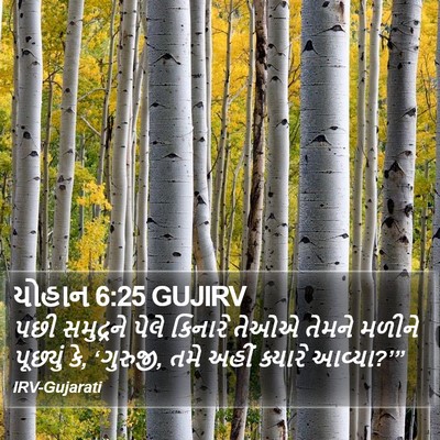યોહાન 6:25 GUJIRV Bible Verse Image