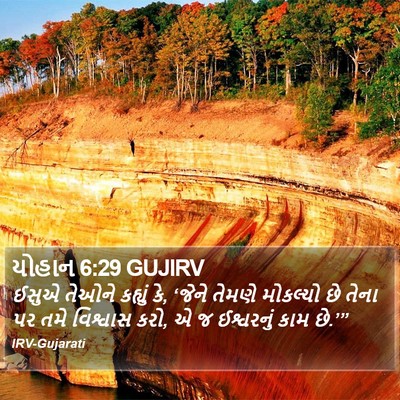યોહાન 6:29 GUJIRV Bible Verse Image