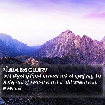 યોહાન 6:6 GUJIRV Bible Verse Image