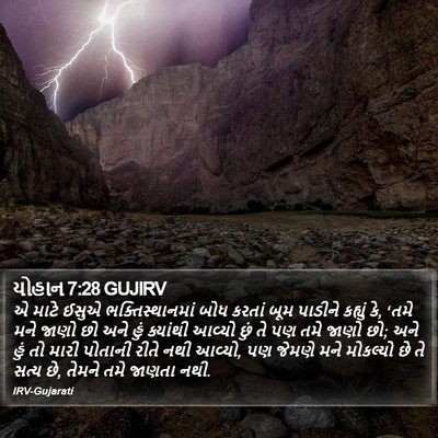 યોહાન 7:28 GUJIRV Bible Verse Image