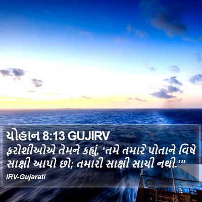 યોહાન 8:13 GUJIRV Bible Verse Image