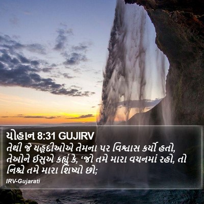 યોહાન 8:31 GUJIRV Bible Verse Image