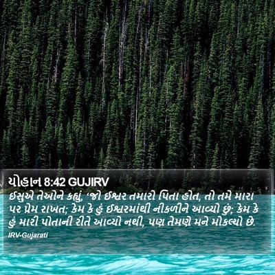 યોહાન 8:42 GUJIRV Bible Verse Image