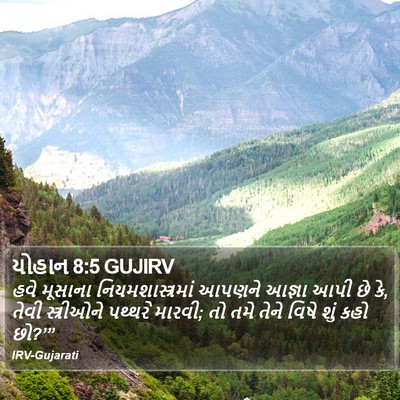 યોહાન 8:5 GUJIRV Bible Verse Image