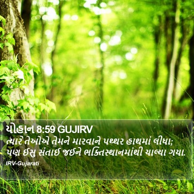 યોહાન 8:59 GUJIRV Bible Verse Image
