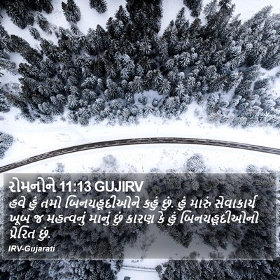 રોમનોને 11:13 GUJIRV Bible Verse Image