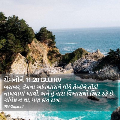 રોમનોને 11:20 GUJIRV Bible Verse Image
