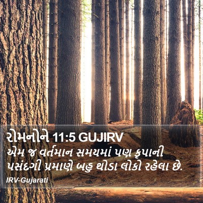 રોમનોને 11:5 GUJIRV Bible Verse Image