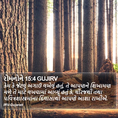 રોમનોને 15:4 GUJIRV Bible Verse Image