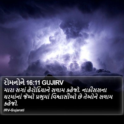 રોમનોને 16:11 GUJIRV Bible Verse Image