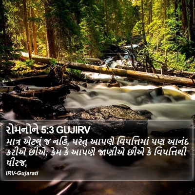 રોમનોને 5:3 GUJIRV Bible Verse Image