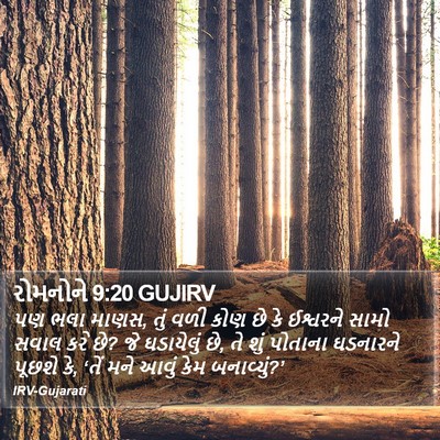 રોમનોને 9:20 GUJIRV Bible Verse Image