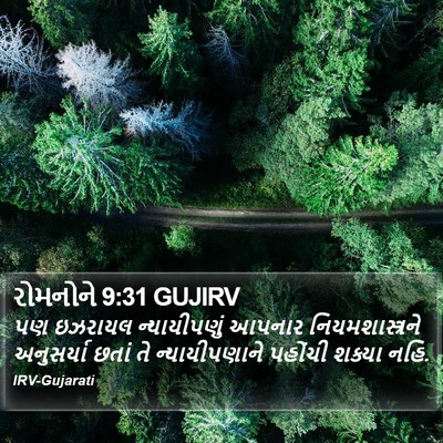 રોમનોને 9:31 GUJIRV Bible Verse Image
