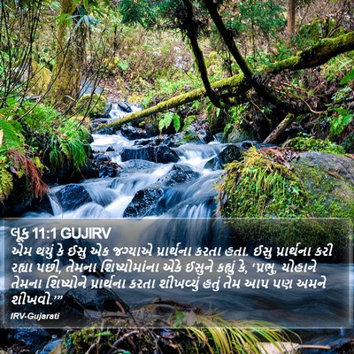લૂક 11:1 GUJIRV Bible Verse Image