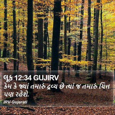લૂક 12:34 GUJIRV Bible Verse Image